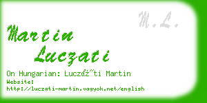 martin luczati business card